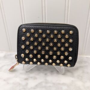 Authentic Christian Louboutin Small Panettone Zip-Around Coin Wallet